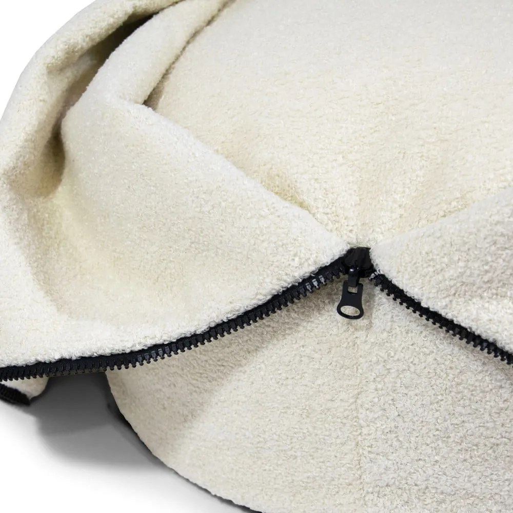 Кремав детски пуф от букле Cocoon 80 – SLOWDOWN