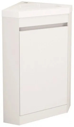 Долен шкаф за баня ICP 4040 NEW, PVC, бял, с умивалник, 39.7x39.7x80см