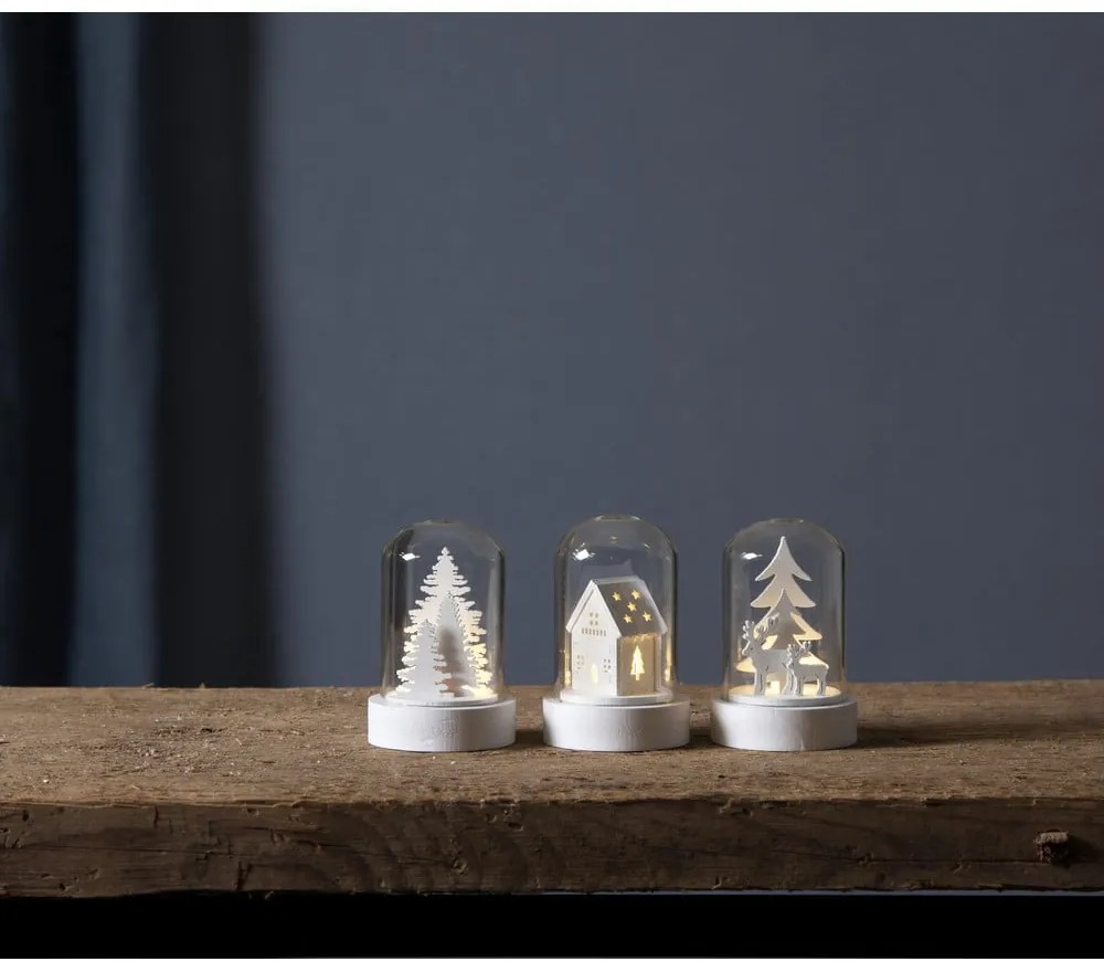 Комплект от 3 LED светлинни декорации, височина 8,5 см Kupol - Star Trading