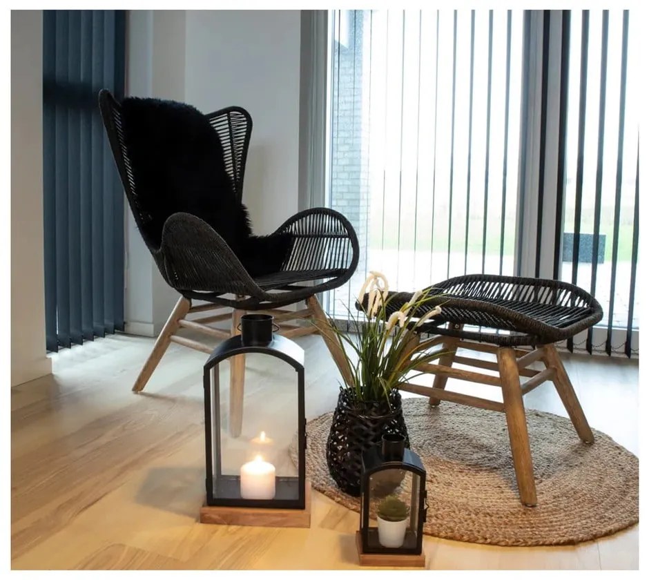 Černá ovčí kožešina House Nordic