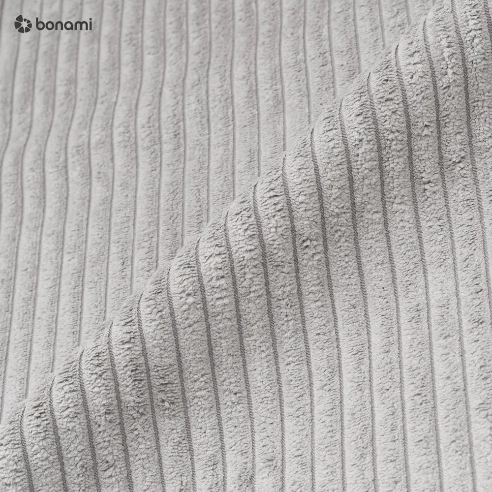 Светлосив велурен променлив U-образен ъглов диван Nihad modular - Bobochic Paris