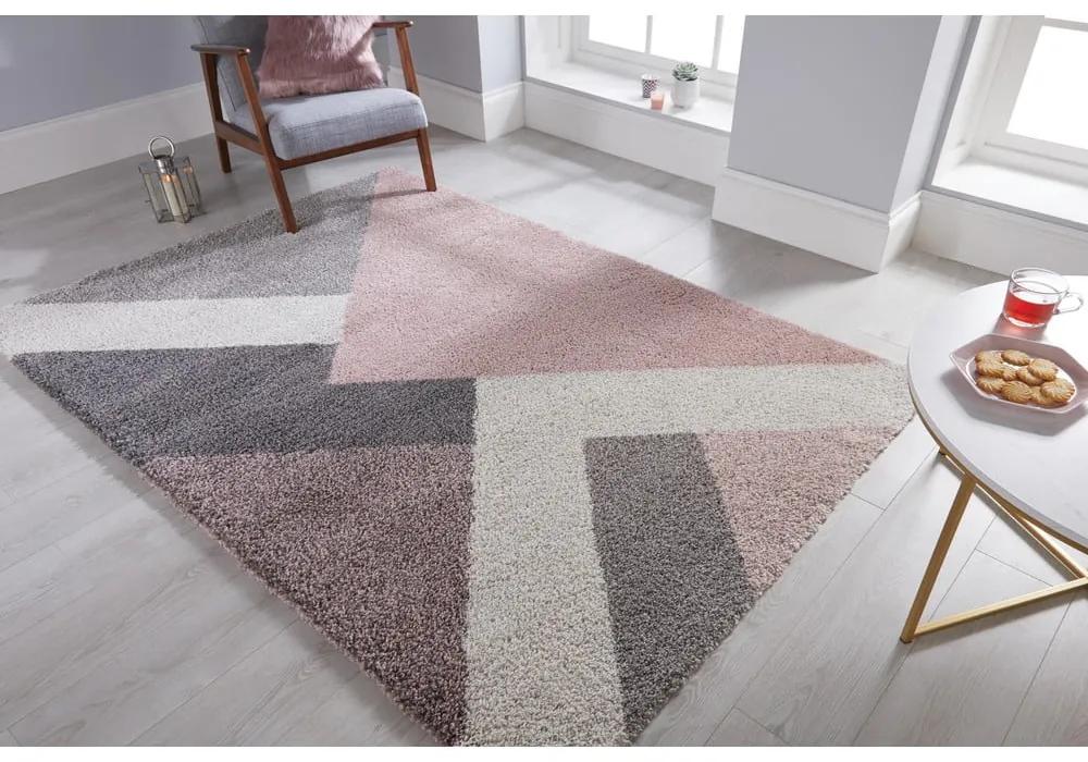 Розов и сив килим , 160 x 230 cm Zula - Flair Rugs