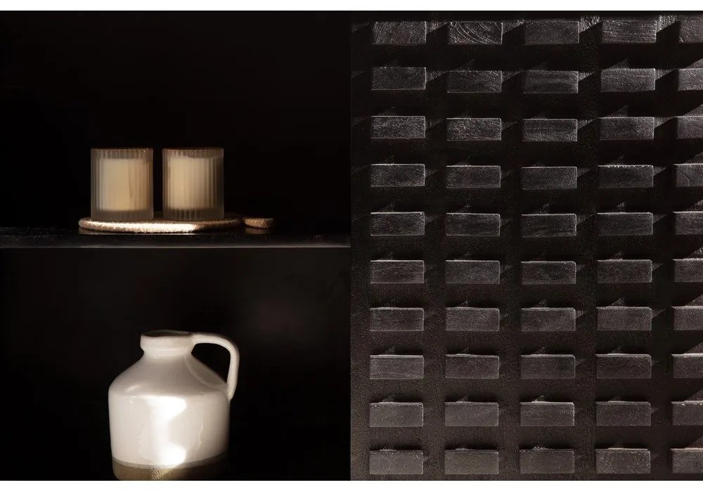 Черен скрин от масивно манго 200x80x40 cm Inaya – MOME