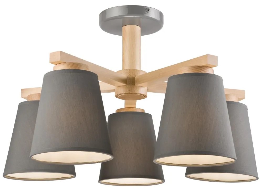 Плафон ELLIE 5xE27/60W/230V, сив