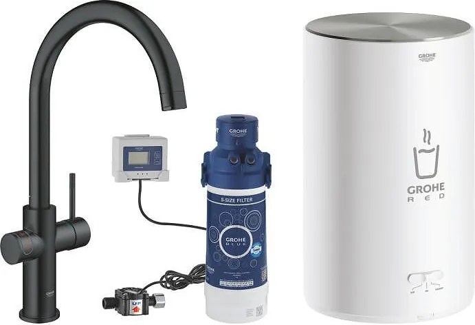Стоящ смесител за кухня, GROHE Red Duo, Grohe, 30083KS1, и бойлер M - размер