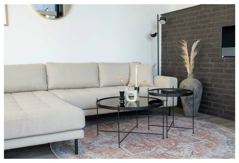 Син и оранжев кръгъл килим ø 200 cm Havana - House Nordic