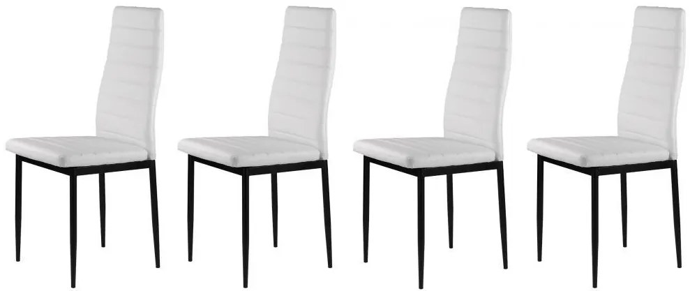 Комплект от 4 елегантни стола в бял цвят с вечен дизайн