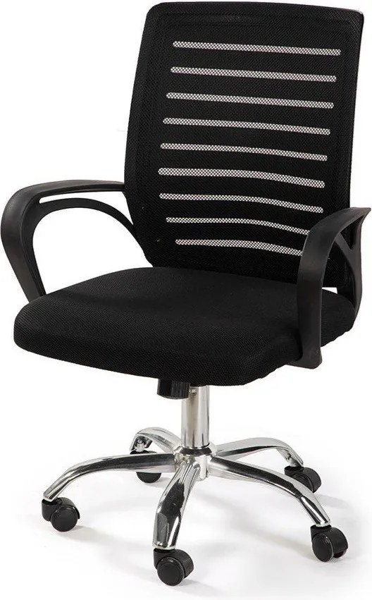 Черен тапициран офис стол Evon – Bonami Essentials