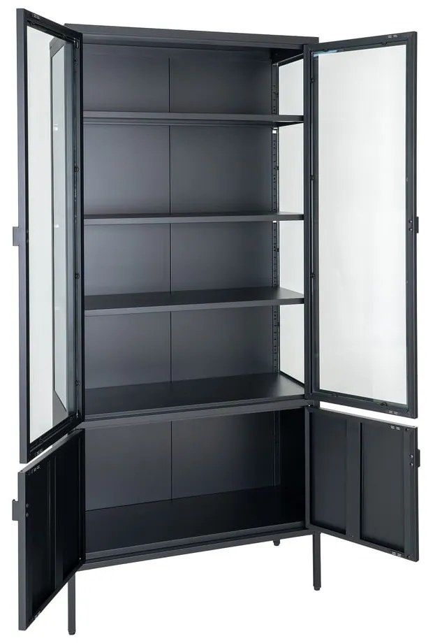 Черен метален шкаф 80x180 cm Brisbane - House Nordic