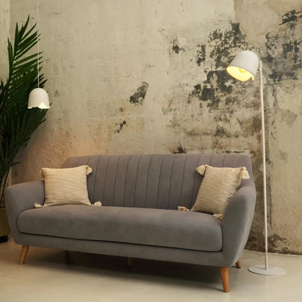 Бяла подова лампа , височина 150 cm Paris - SULION