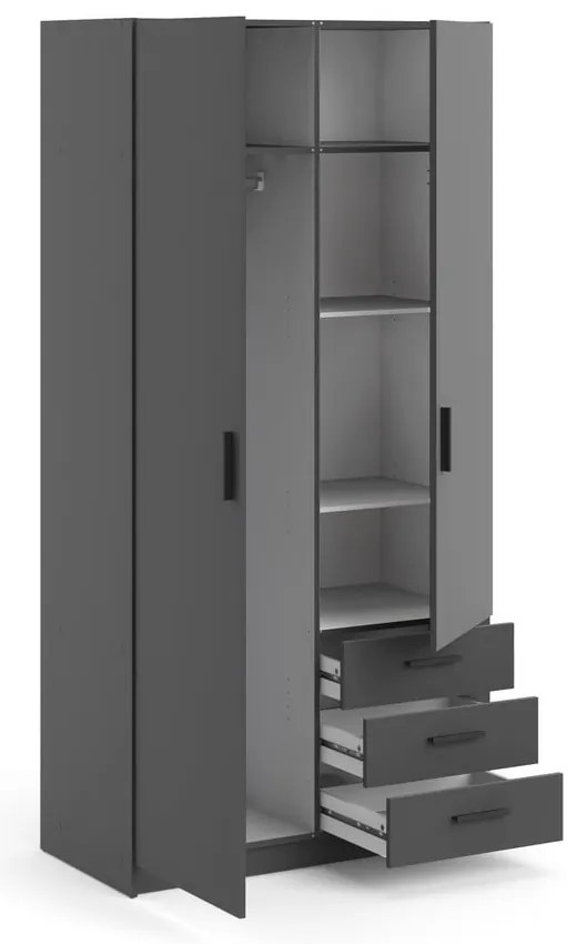 Тъмносив гардероб 99x200 cm Sprint – Tvilum