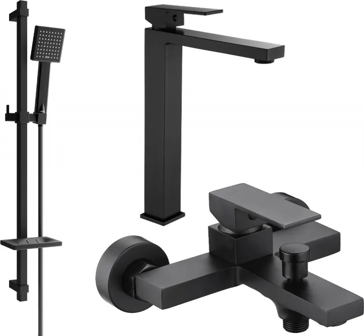 Mexen Uno DQ45 комплект за вана, черен - 71413DQ45-70