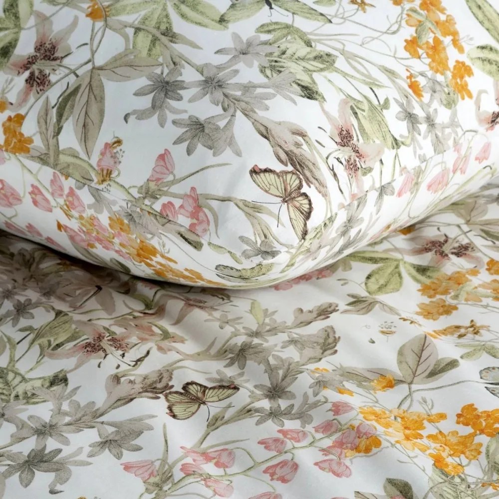 Меки памучни чаршафи с деликатна естествена шарка 2 части: 1 бр. 140x200 + 1 бр. 70x80