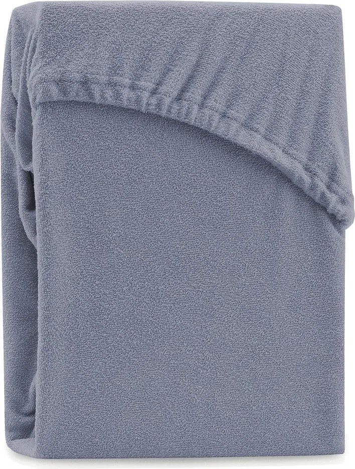 Сив еластичен чаршаф от тери 180x200 cm Ruby – Restilo