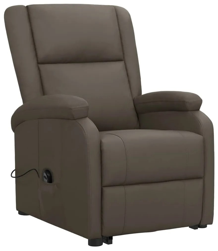 329688 vidaXL Изправящ стол, сив, изкуствена кожа