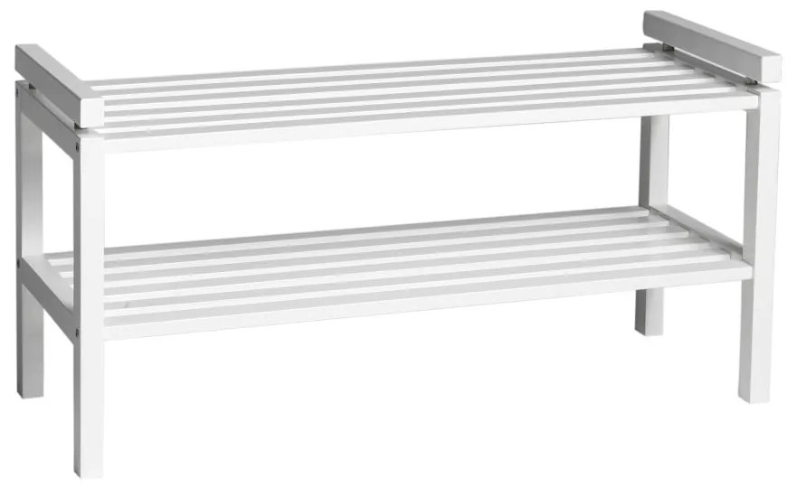 Бяла стойка за обувки от масивна бреза Confetti – Rowico