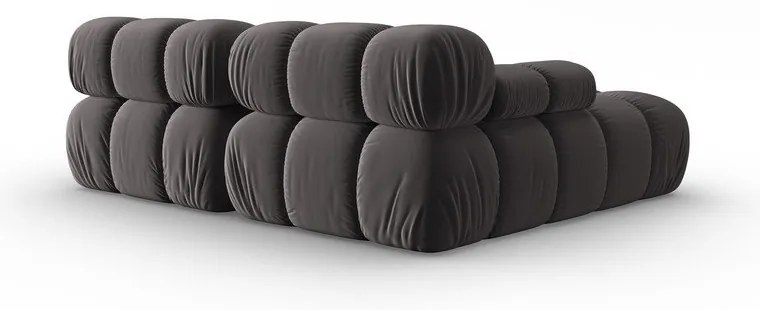Тъмносив кадифен диван 191 cm Bellis - Micadoni Home