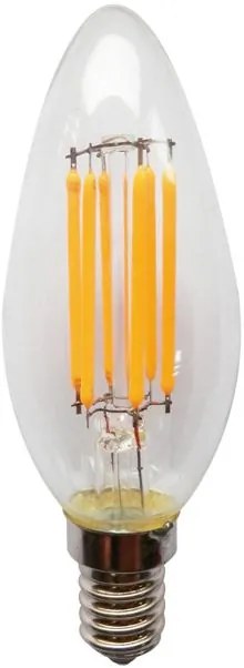 Лампа LED Filament E14 Candle 6W 2700K Dimmable  (10 τεμάχια)