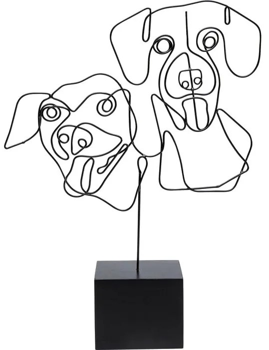 Арт.53940 Деко фигура Wire Dog Faces 38см