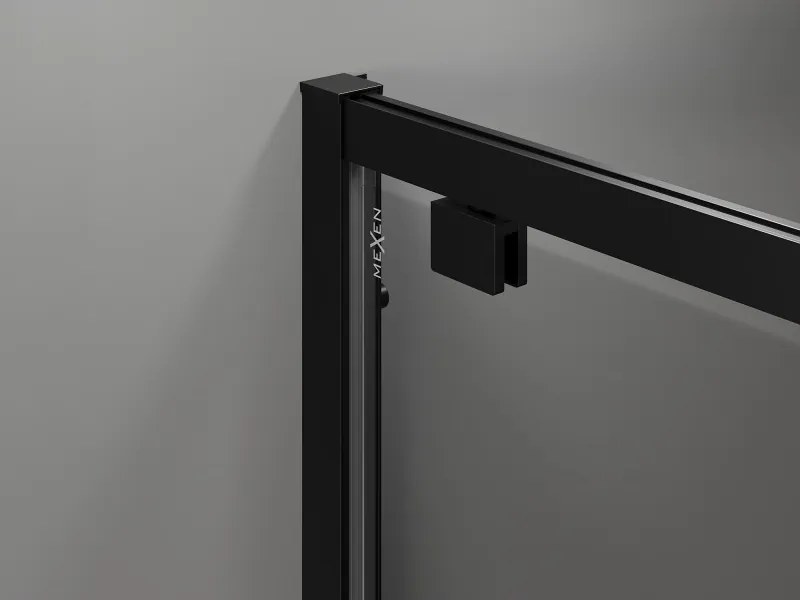 Mexen Exo-BR отворяема душ кабина 100 x 100 см, прозрачна, черна - 8181-100-100-70-00