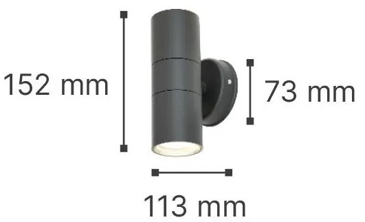 Спот за стена it-Lighting Ouachita 802006-Anthraki