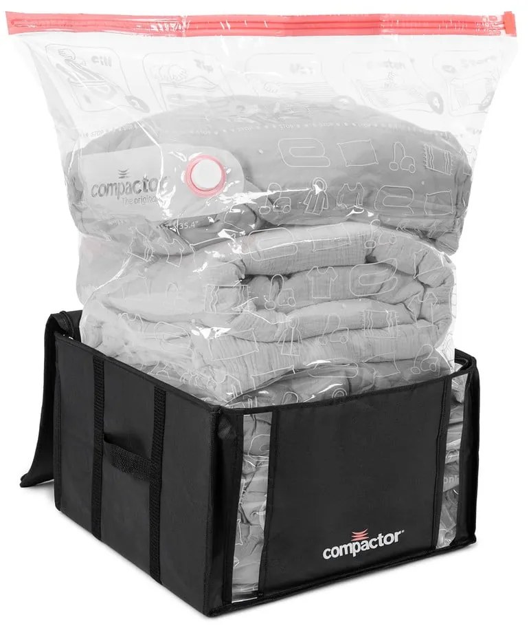 Черна кутия за съхранение на дрехи XXL 3D Medium, 125 л Black Edition - Compactor