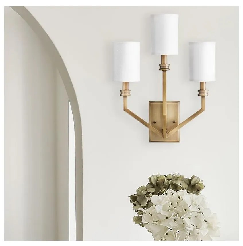 Hinkley HK-MOORE-WB3-HB - Стенно осветително тяло MOORE 3xE14/40W/230V златно