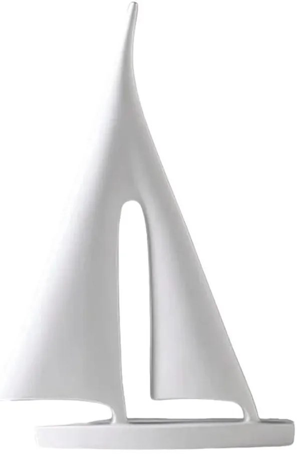 Настолна декорация 21 см смола/бяла