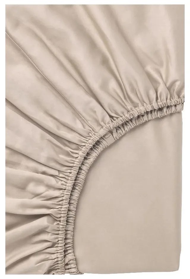 Бежово двойно удължено спално бельо от памук Renforcé с включен долен чаршаф 4 части 200x220 cm Amore – Mila Home