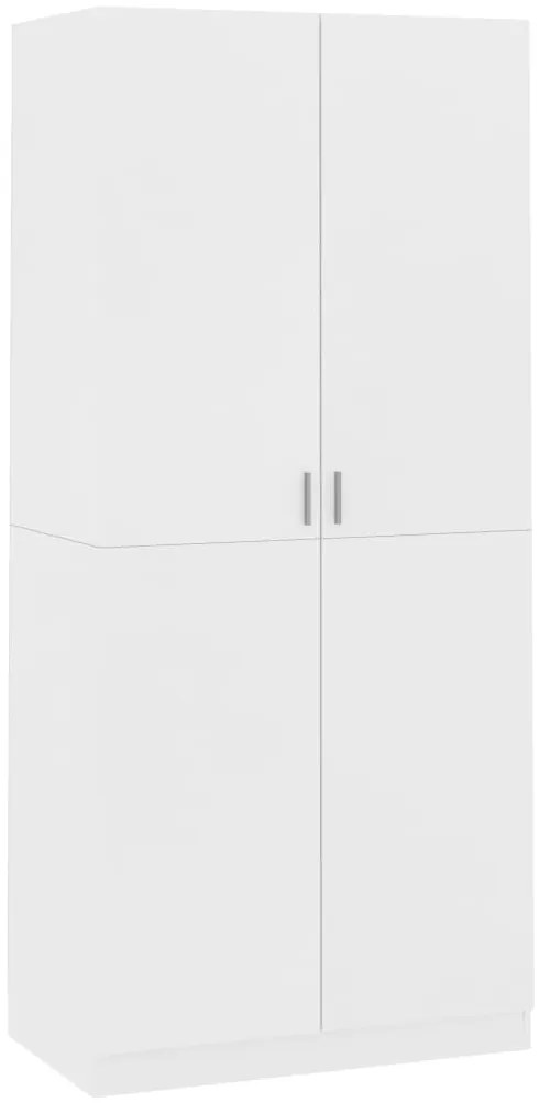 800630 vidaXL Гардероб, бял, 90x52x200 см, ПДЧ