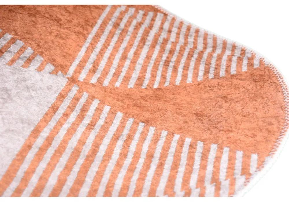 Оранжев миещ се килим 120x180 cm Oval - Vitaus