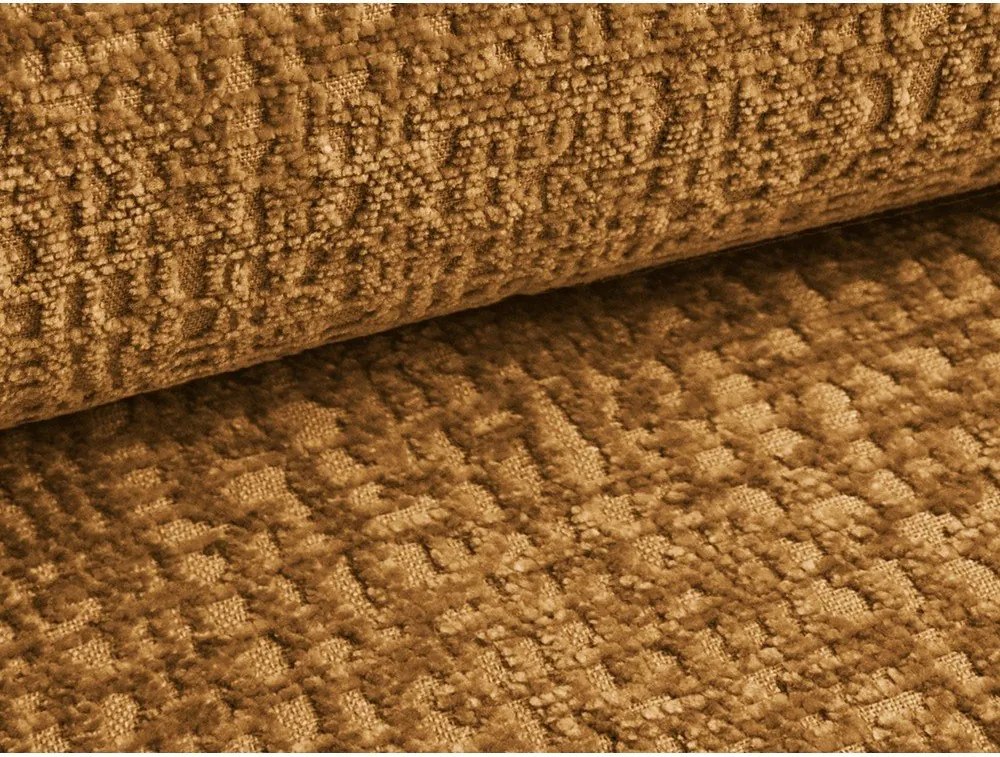 Оранжев разтегателен ъглов диван с място за съхранение (десен ъгъл) Kalena – Makamii