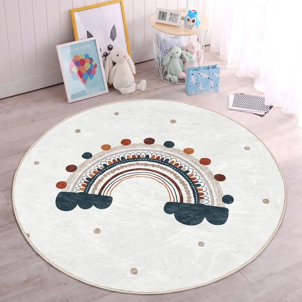 Кремав детски килим ø 100 cm Comfort - Mila Home