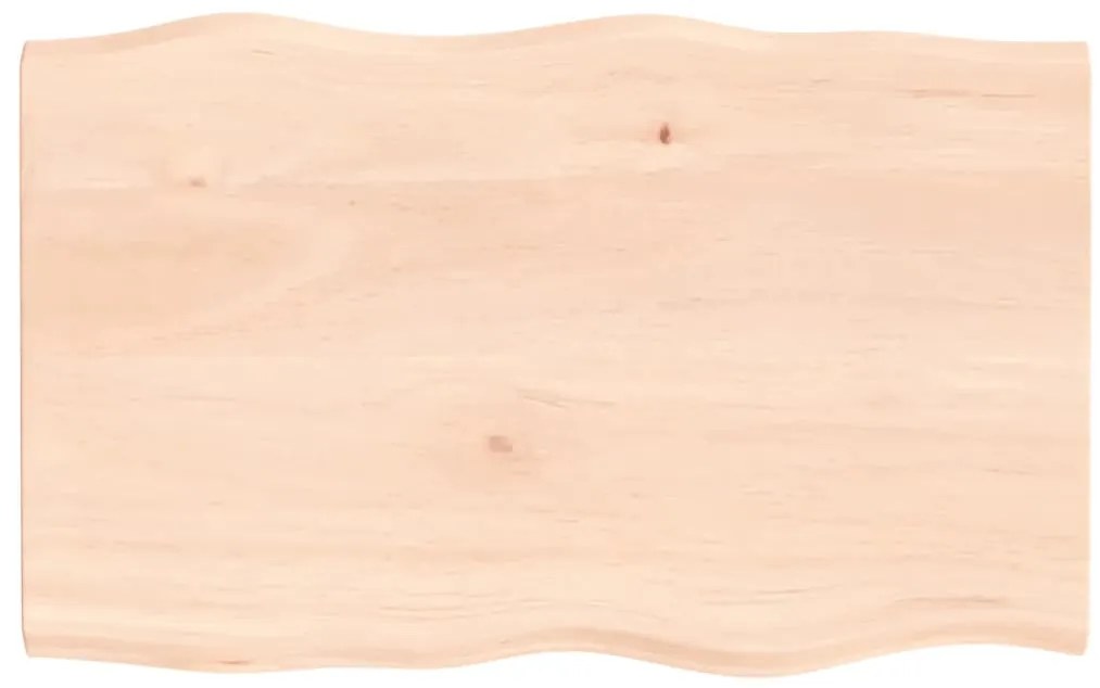 363875 vidaXL Плот за маса 80x50x2 см необработено масивно дърво дъб жив ръб