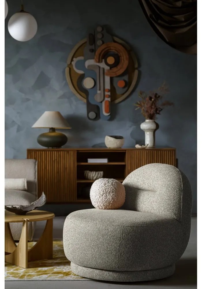 Сиво-кафяво кресло Ovo – Miuform