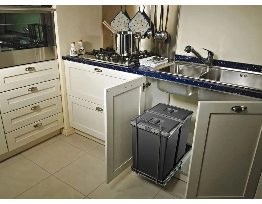 Пластмасов контейнер за сортирани отпадъци/вграден 28 л Ecofil - Elletipi