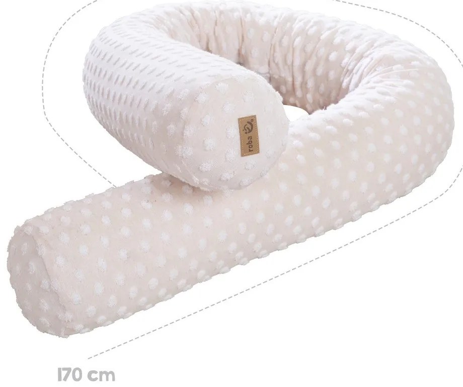 Бежов калъф за матрак за детско легло със смес от памук 170 cm Frosty Almond – Roba