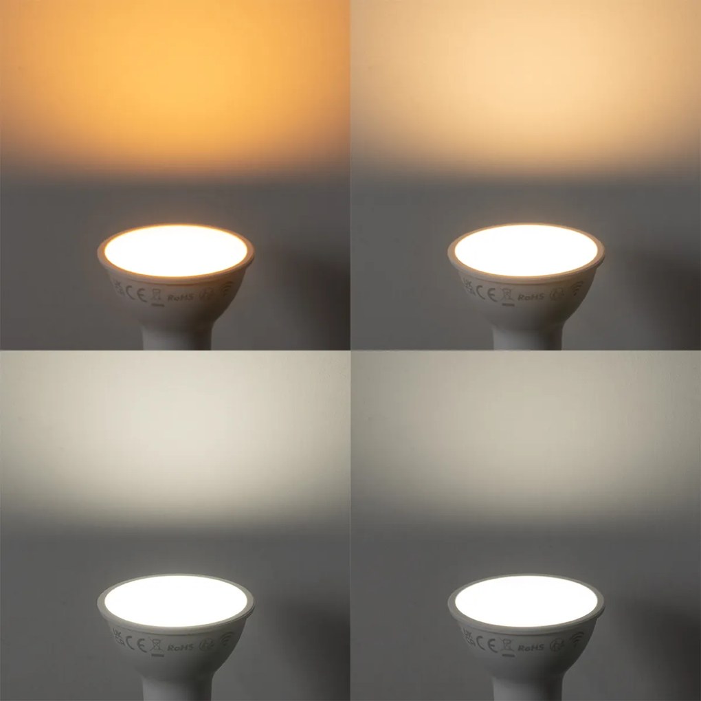 Комплект от 5 GU10 50мм прозрачни LED крушки 4.7W 400 lm 2200-2400K