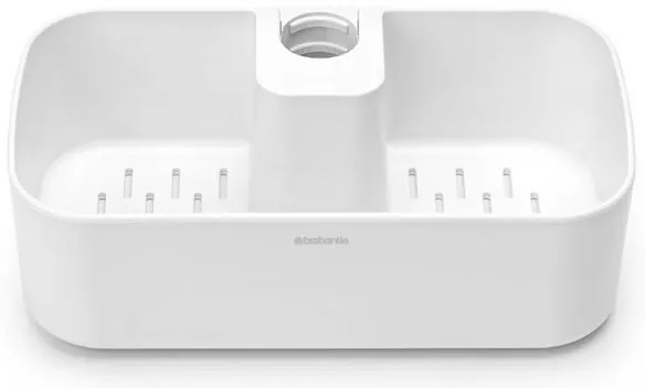 Органайзер за душ Brabantia ReNew 1004187, 7.5х13.3х24.4 см, Дъно с отвори за вода, Устойчивост на корозия, Бял