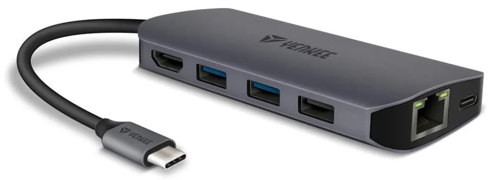 Yenkee - Мулти-порт адаптер 8в1 USB тип C