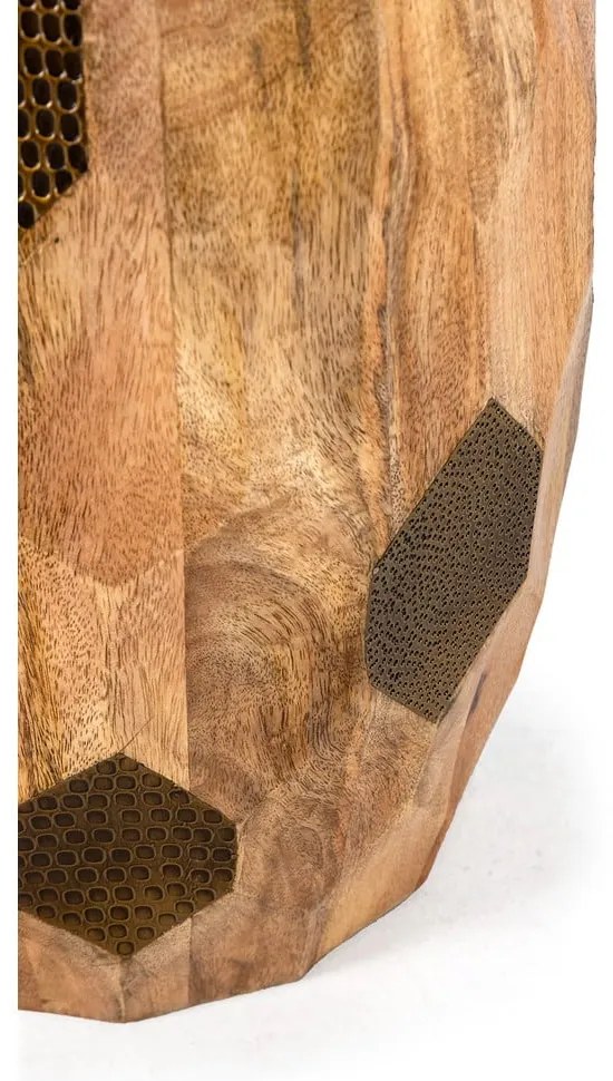 Кръгла странична масичка от масивно манго ø 29 cm Fabia – MOME