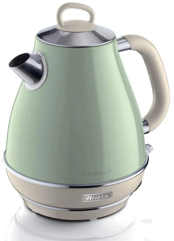Електрическа кана VINTAGE 2869/04, 2000W, 1.7 л, Подвижен филтър, Прозорец за водата, 360C безжична основа, Зелен