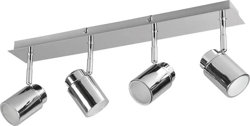 Метален прожектор в лъскаво-сребрист цвят 19x52 cm Angelo - Trio