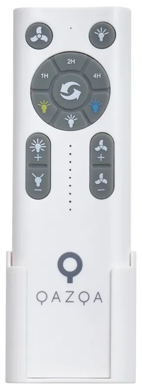 Вентилатор за таван черен с дървен принт 132 см вкл. LED димируем с дистанционно управление - Joly