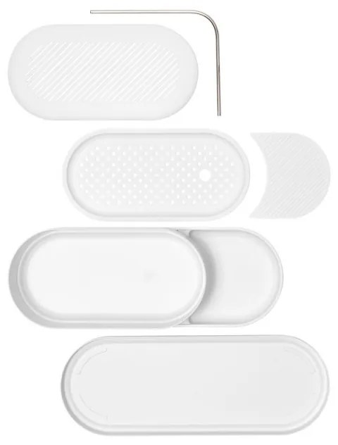 Органайзер за мивка Brabantia SinkStyle 1008501, Минерализирано покритие, Устойчив на корозия, Бял