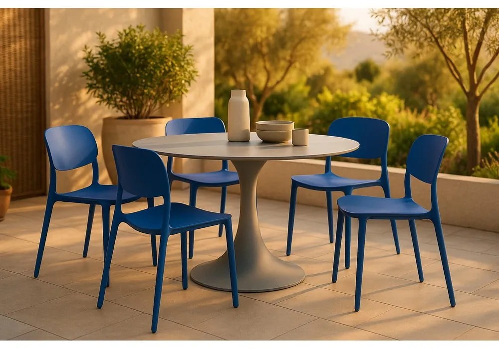 Син пластмасов градински стол Hébé – Bonami Essentials