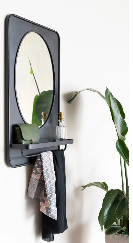 Стенно огледало с рафт 50x80 cm Pascal - White Label