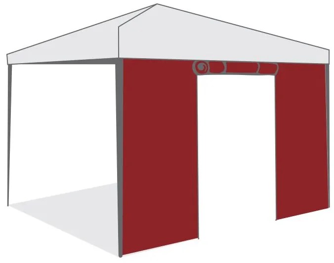 Страница за шатра Tent Pro 3х3 с врата с цип бордо