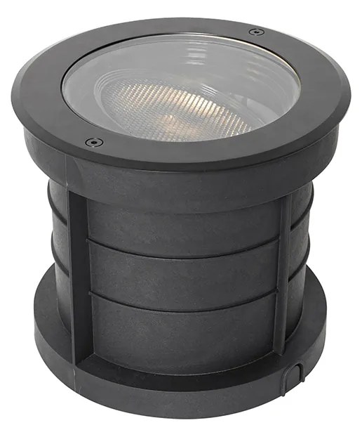 Set van 6 dimbare buiten grondspots zwart IP65 incl LED - Delux Honey