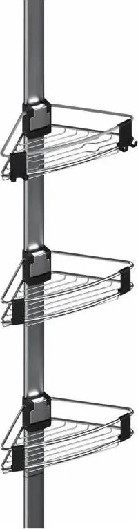 WENKO 25556100-Ъглова полица PURIO 35,5x280 cm сребриста/сива